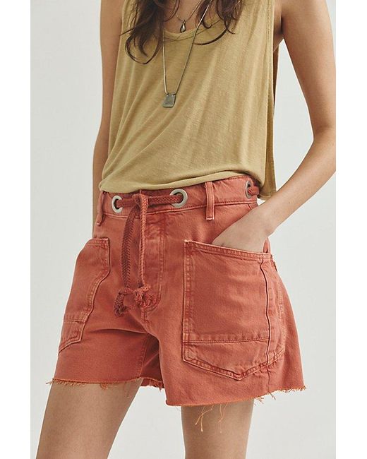 Free People Multicolor Moxie Barrel Shorts