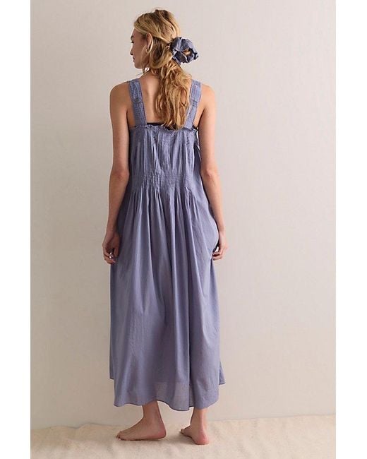 Intimately By Free People Blue Salty Sol Maxi Slip Dress By