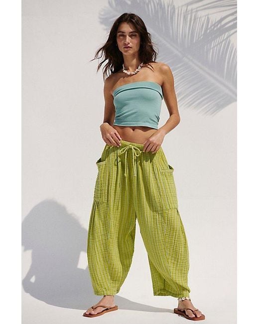 free-est Green Quinn Striped Pants By