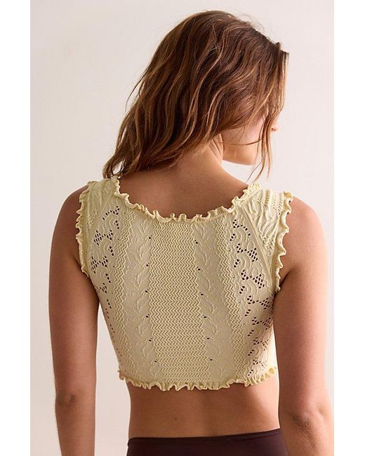 Intimately By Free People Multicolor So Soft Frill Seamless Micro Crop Top By