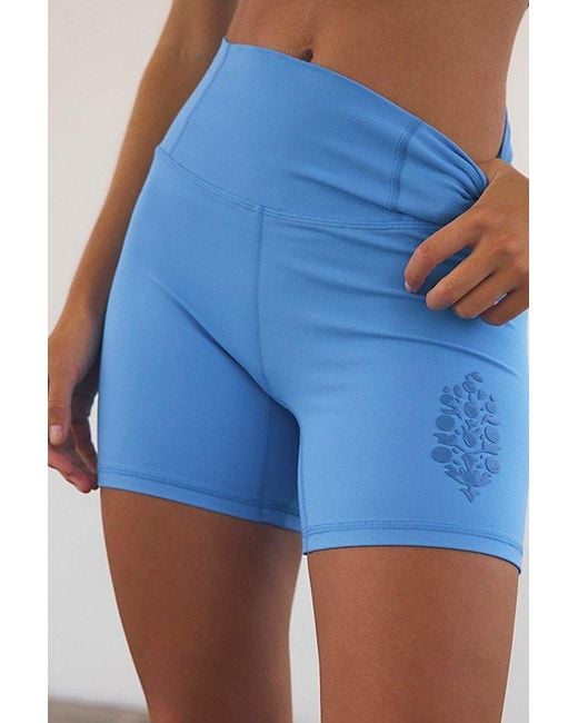 Fp Movement Blue Never Better Silicone Logo Bike Short