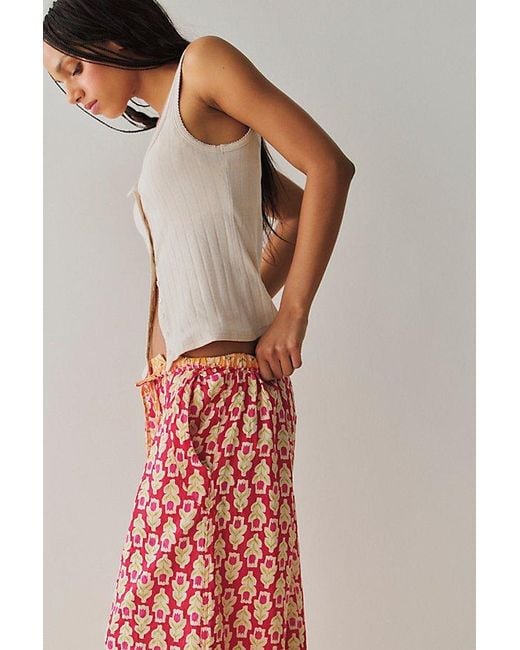 Free People Red On Repeat Pyjama Trousers