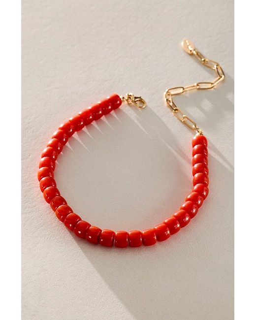 Free People Red Leaps And Bounds Anklet