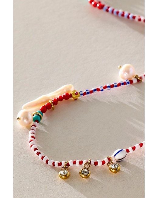Meredith Waterstraat Pink Knotted Necklace