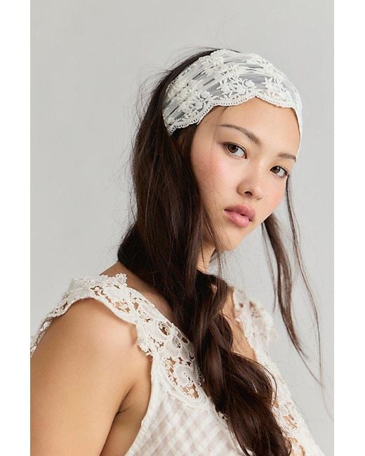 Free People Black Xl Solana Lace Headband