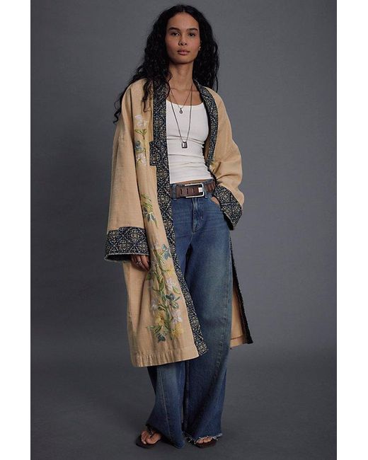 Free People Multicolor Henlow Embroidered Duster Jacket