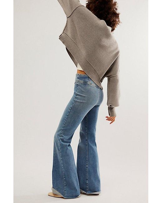 Free People Blue Crvy Wild Honey Denim At In High Tide, Size: 31