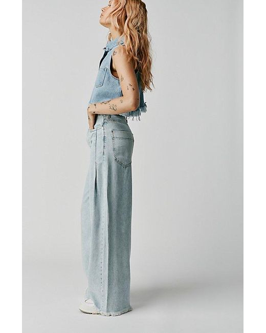 Free People Blue We The Free Old West Slouchy Jeans