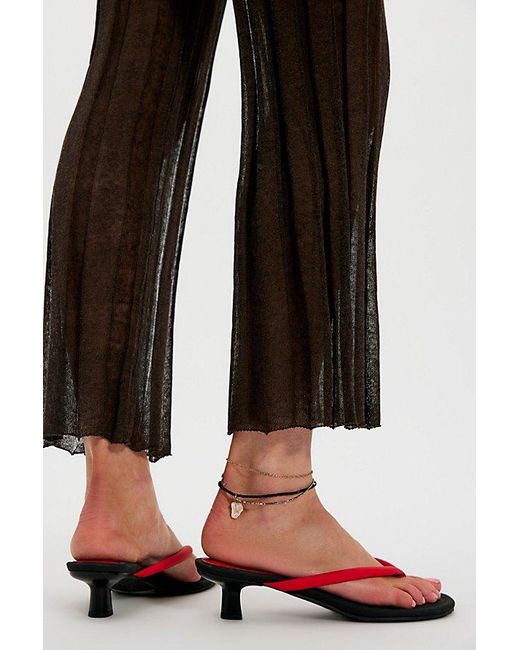 BC Footwear by Seychelles Black Trackside Thong Heels By