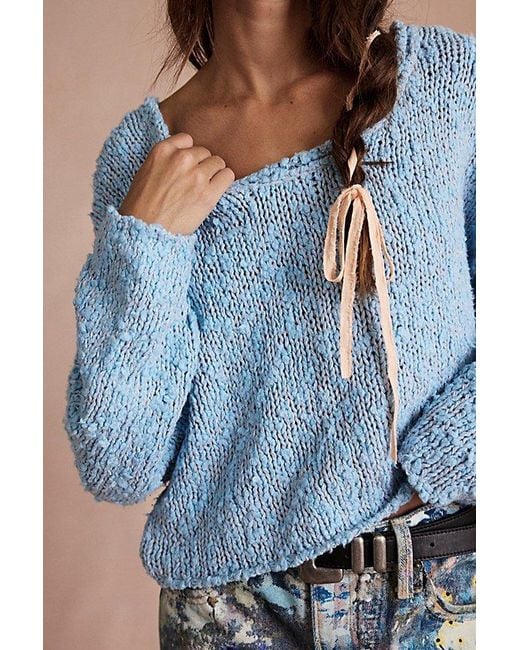 Free People Blue Firefly Pullover