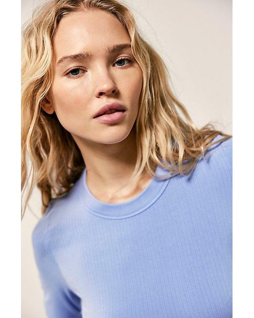 Intimately By Free People Blue So Soft Seamless Modal Long Sleeve By