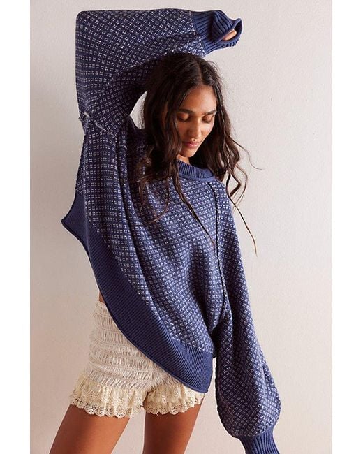 Free People Blue We The Free As If Pullover