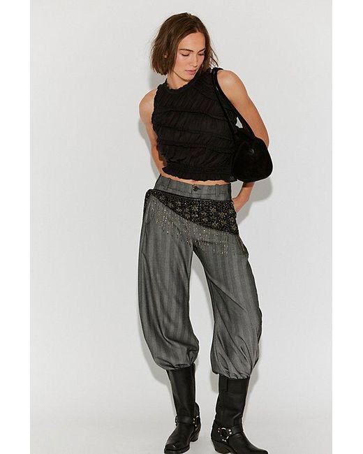 Free People Black Sands Smocked Top