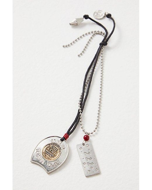 Free People Black Lucky Penny Bag Charm