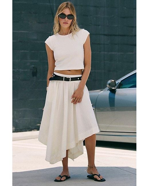 Free People Blue Annette Tee Skirt Set