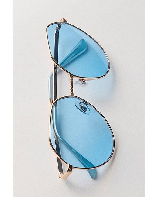 Free People Blue Misty Classic Round Sunglasses