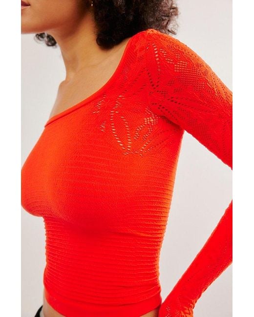 Intimately By Free People Red So Many Likes Long Sleeve