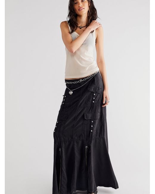 Free People What You Waiting For Maxi Skirt in Blue | Lyst Australia
