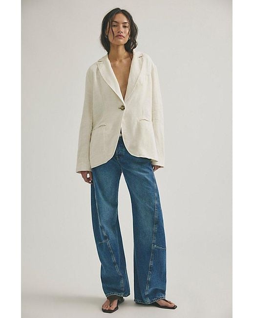 Free People Natural Gemmas Blazer Jacket