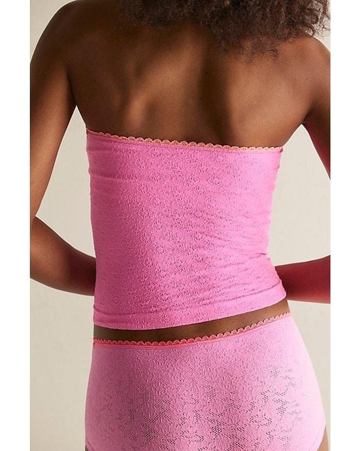 Intimately By Free People Pink Sweet Point Seamless Tube Top By