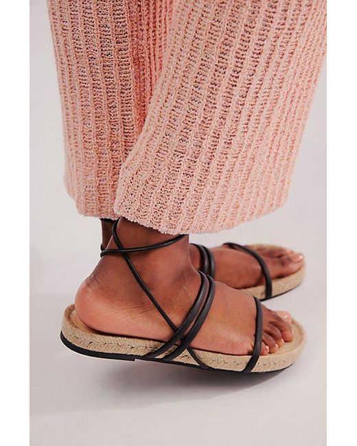 Alohas Pink Esme Espadrille Wrap Sandals