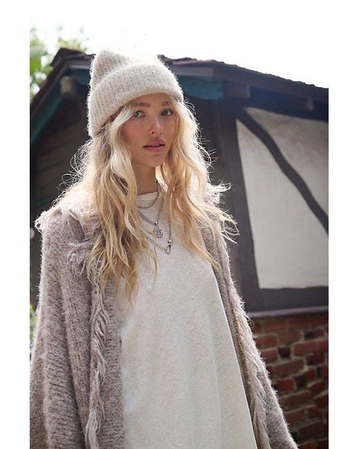 Free People Blue Frostline Beanie