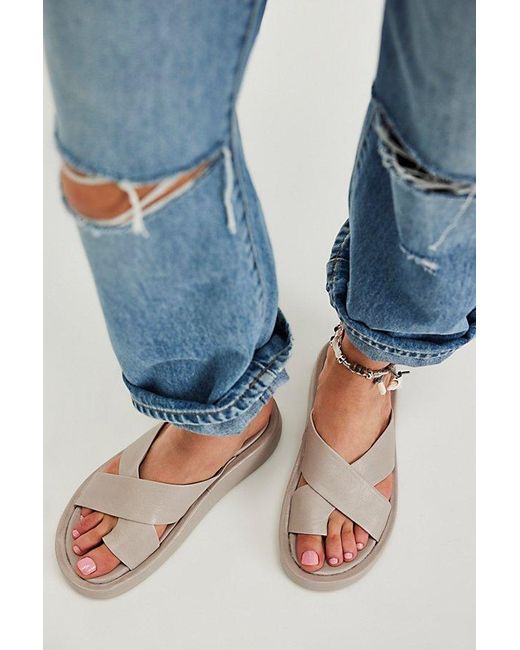 BUENO Blue Hattie Flatform Sandals By