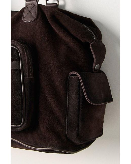 Free People Black Maya Suede Tote