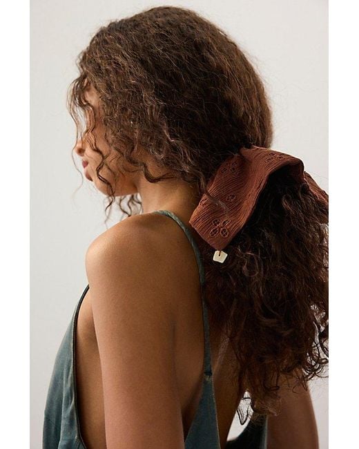Free People Brown Atalia Square Scrunchie