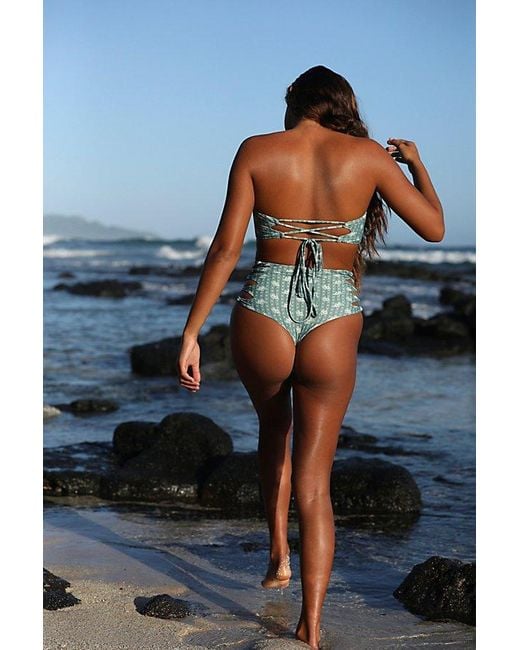 Acacia Swimwear Blue Lumahei Bikini Top At Free People In Punahele, Size: Small