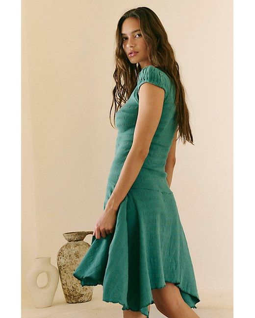 Free People Women's Green Evangeline Midi Dress -  www.hospizverein-ansbach.de