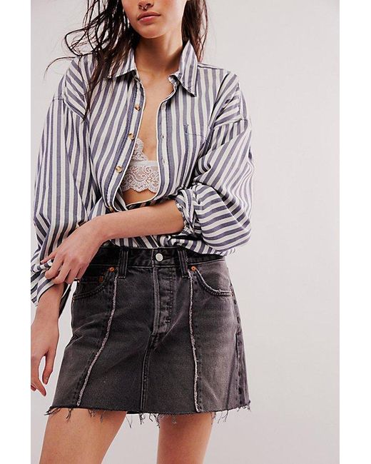 Levi's Gray Recrafted Icon Skirt