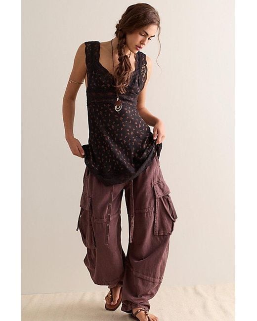 Intimately By Free People Black Good Company Mini Slip Dress By