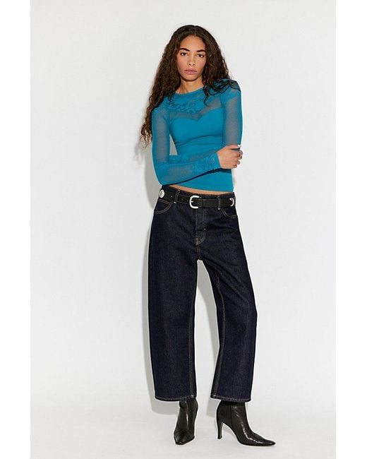 Intimately By Free People Blue Chasing Dreams Long Sleeve By