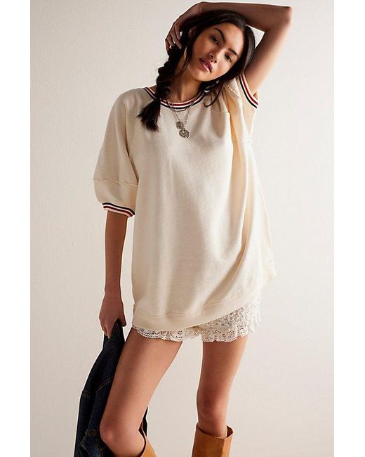 Free People Natural It's Official Pullover At Free People In Tea Combo, Size: Medium