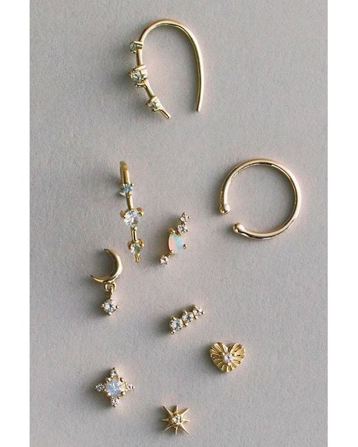 Local Eclectic Metallic Heart Flatback Earrings