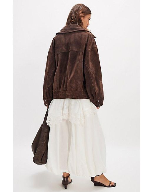 Free People Brown Desert Moon Suede Jacket