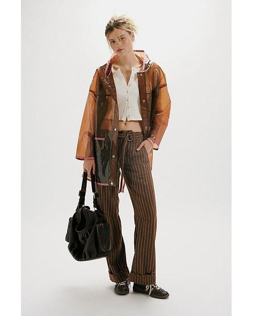 Free People Brown Xanadu Magic Raincoat Jacket