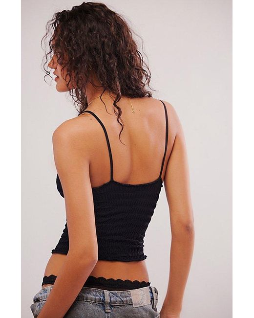 Intimately By Free People Black Pucker Up Seamless Cami