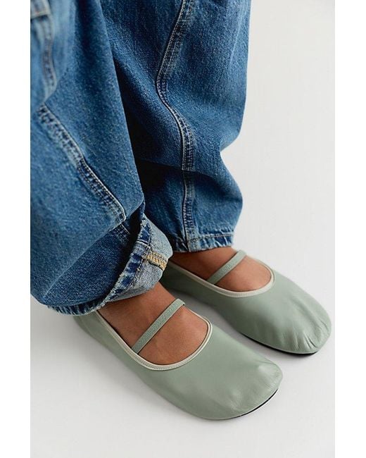 Alohas Blue Naira Mary Jane Ballet Flats