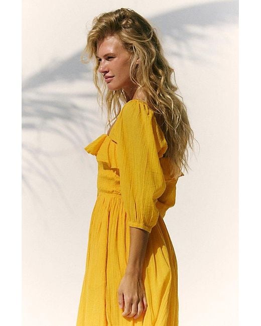 free-est Yellow Oasis Midi Dress By