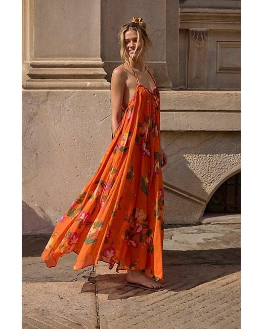 ORANGE FLORA | MATERNITY MAXI ANKLE LENGTH