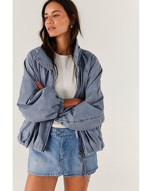 Free People Blue We The Free Gallivanting Peekaboo Skort