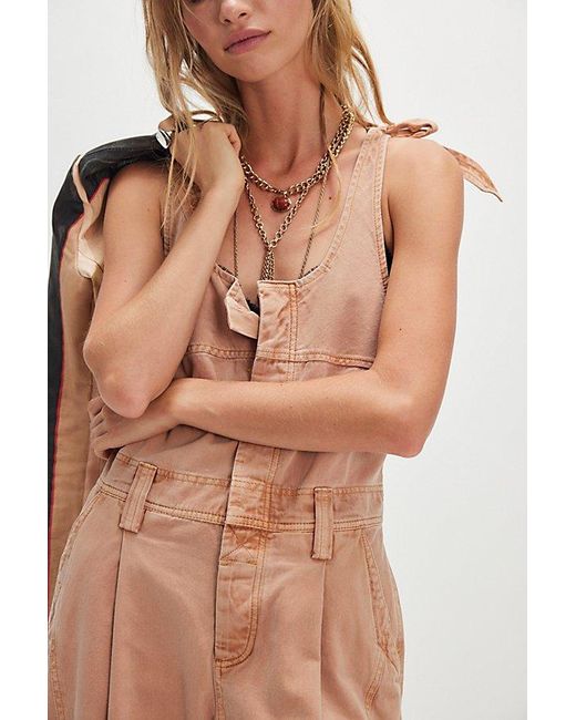 Free People Multicolor Must Have Wide-Leg Overalls