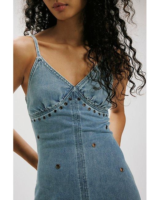 One Teaspoon Blue Brigitte Wide Leg Jumpsuit