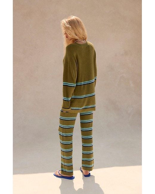 free-est Green Mariner Sweater Co-Ord By