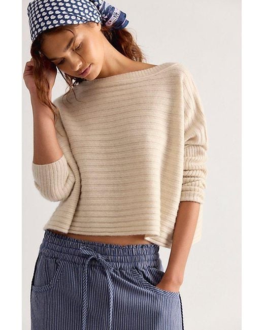 Free People Blue Spencer Cashmere Pullover