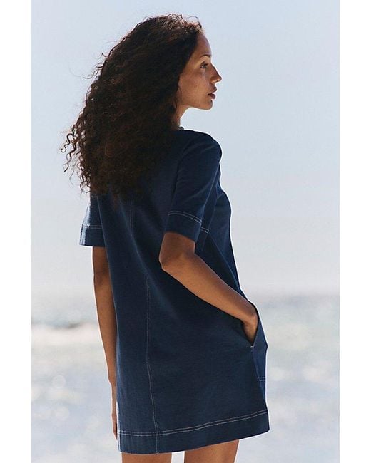 free-est Blue Strada Mini Dress By