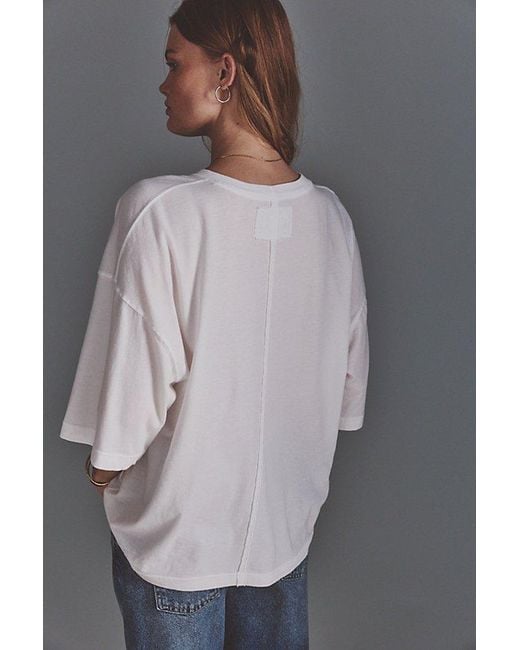 Free People White We The Free Perfect Oversized Tee