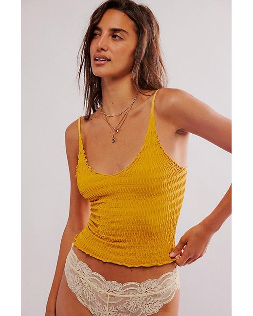 Intimately By Free People Orange Pucker Up Seamless Cami